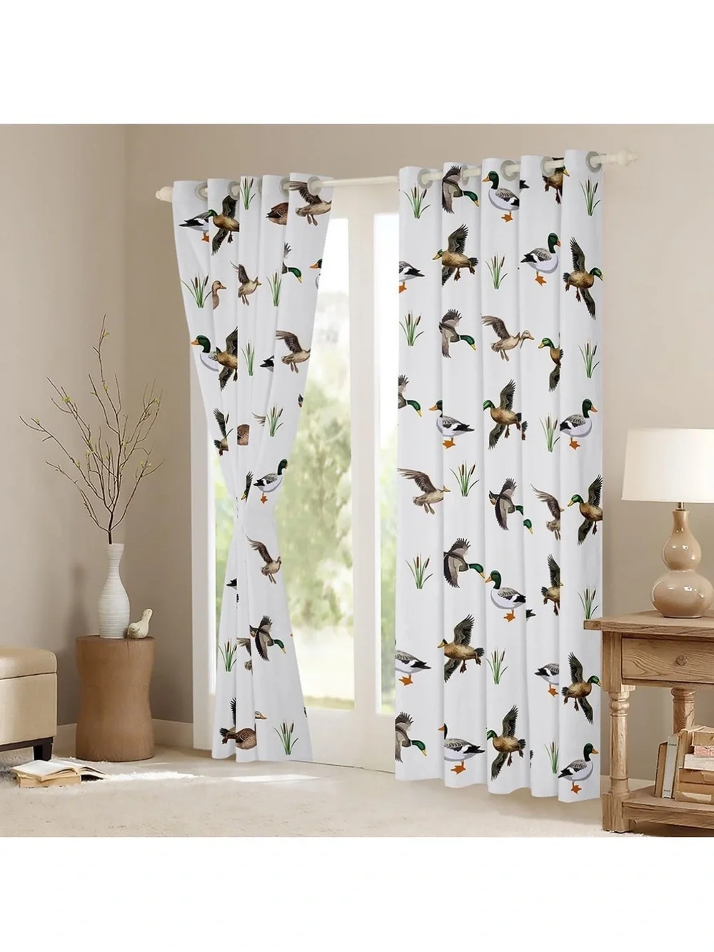 Mallard Duck Curtains 2 Panels 52 x 63 Inch